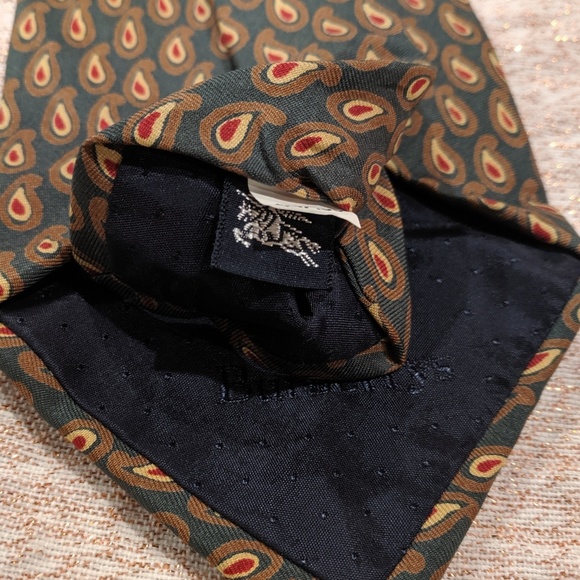 Vintage Burberrys of London Silk Tie hand sewn tie - Picture 3 of 8